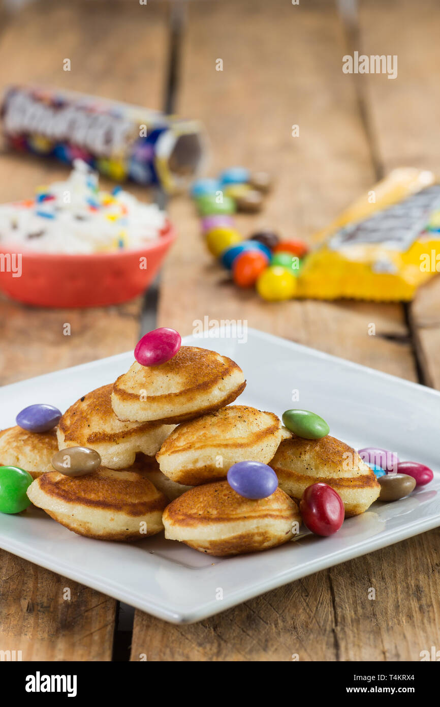 Mini Pancake Foto Stock