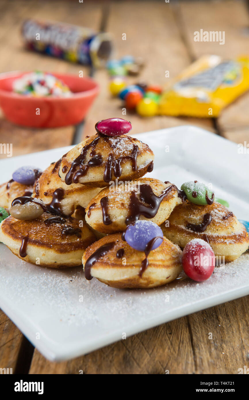 Mini Pancake Foto Stock