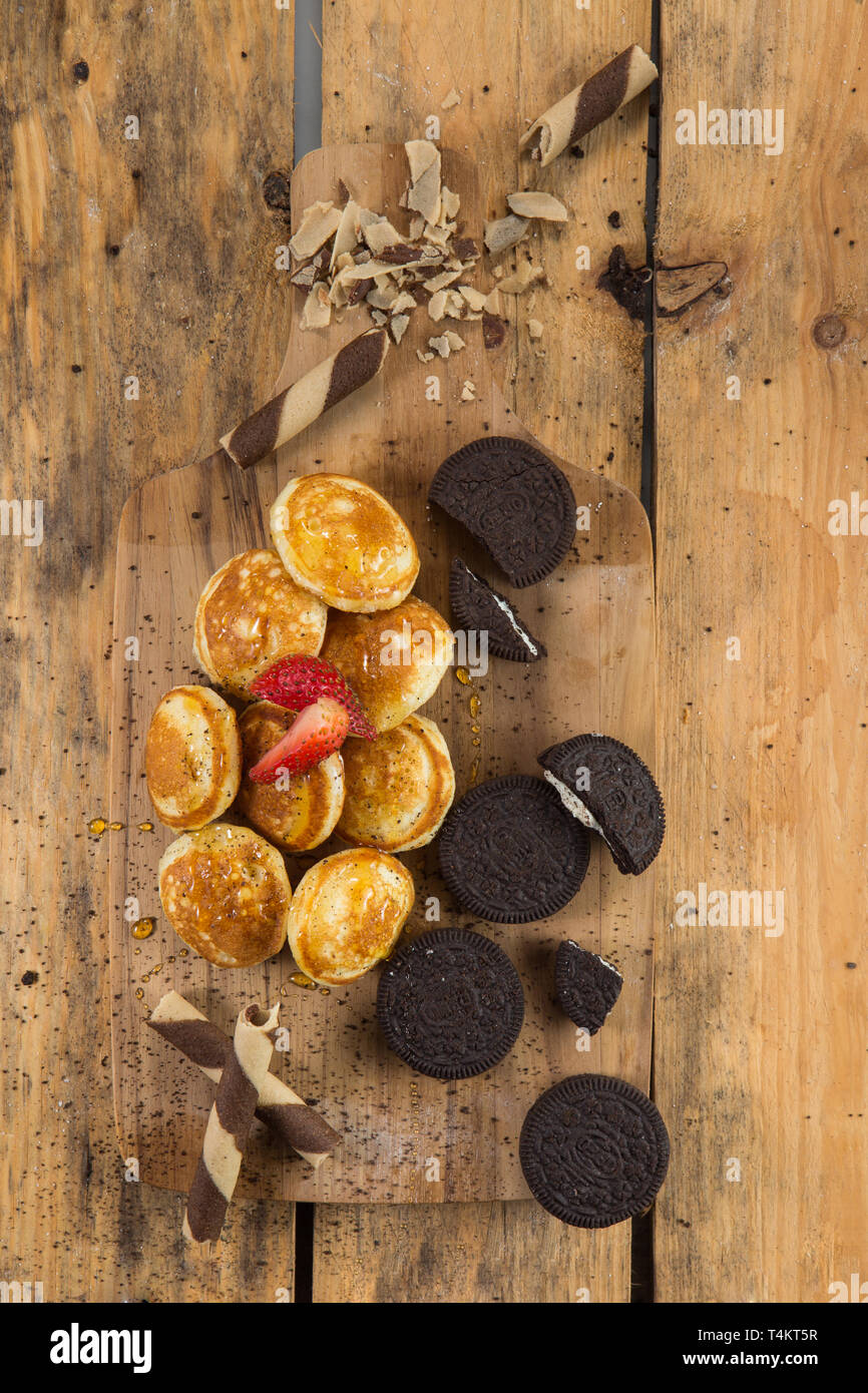 Mini Pancake Foto Stock