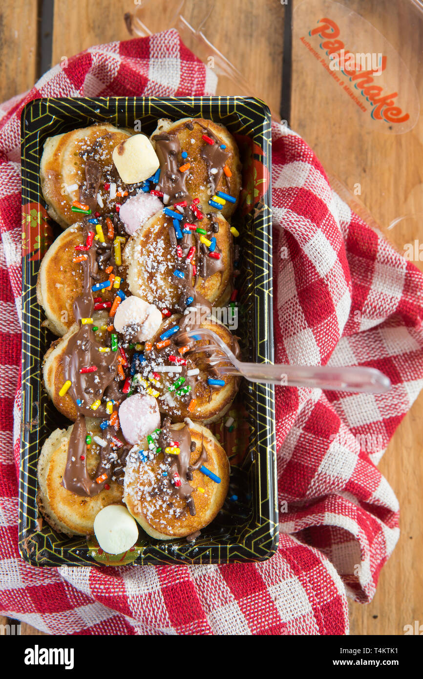 Mini Pancake Foto Stock