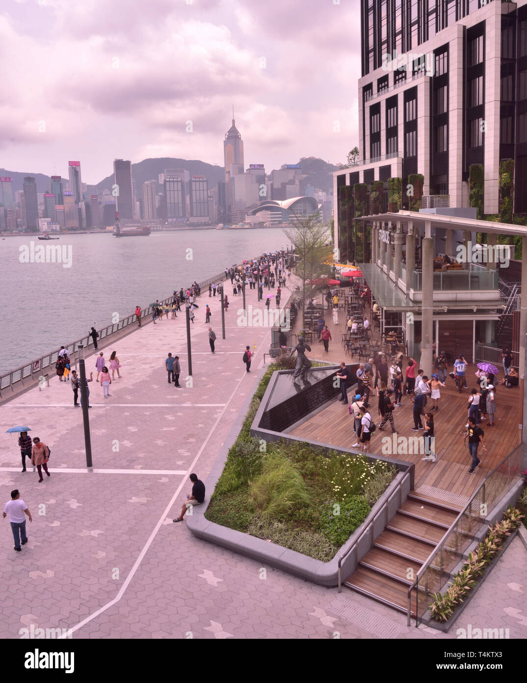 Tsim Sha Tsui promenade, Hong Kong Foto Stock