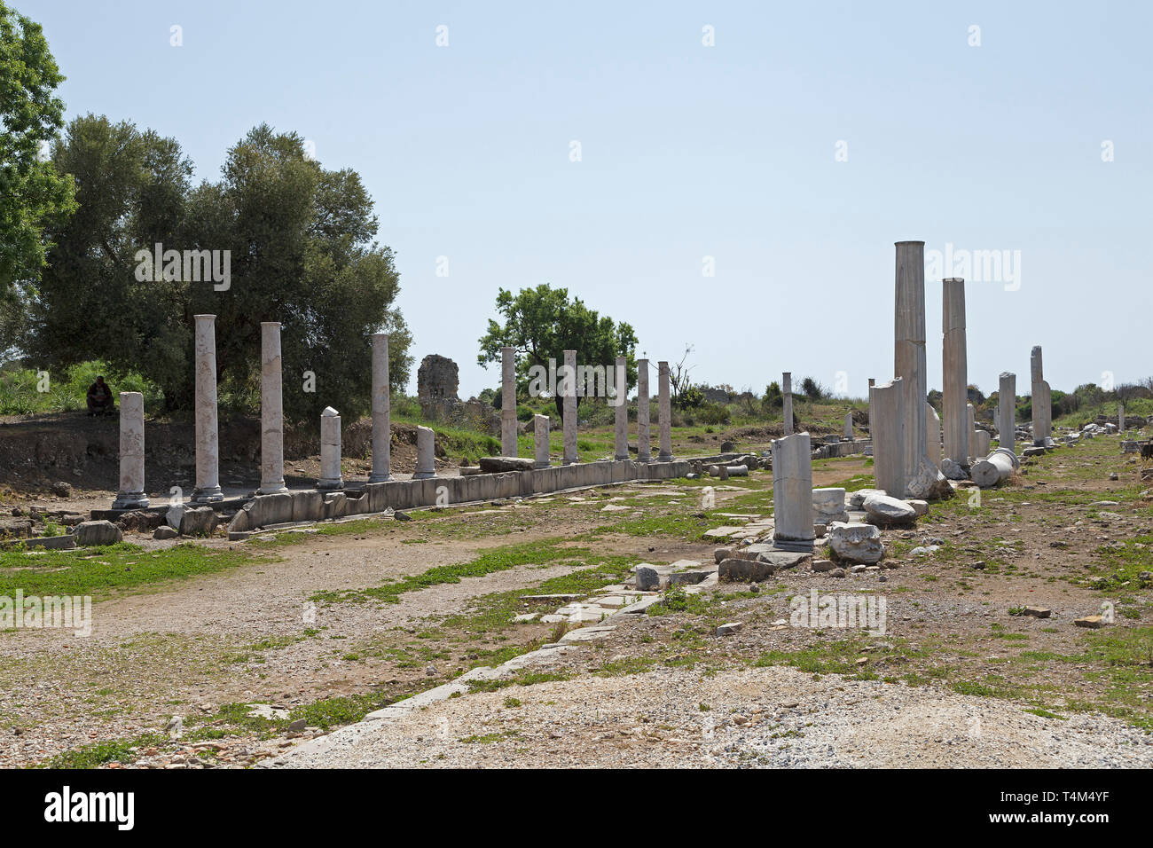 Resti di una strada romana, lato, Provincia di Antalya, Turchia Foto Stock