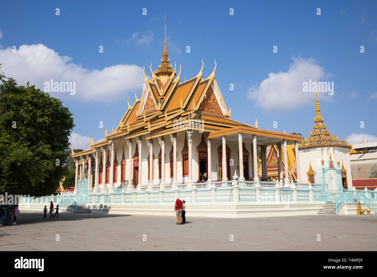 La Pagoda d'argento all'interno del Palazzo Reale composto, Phnom Penh, Cambogia, Asia sud-orientale, Asia Foto Stock