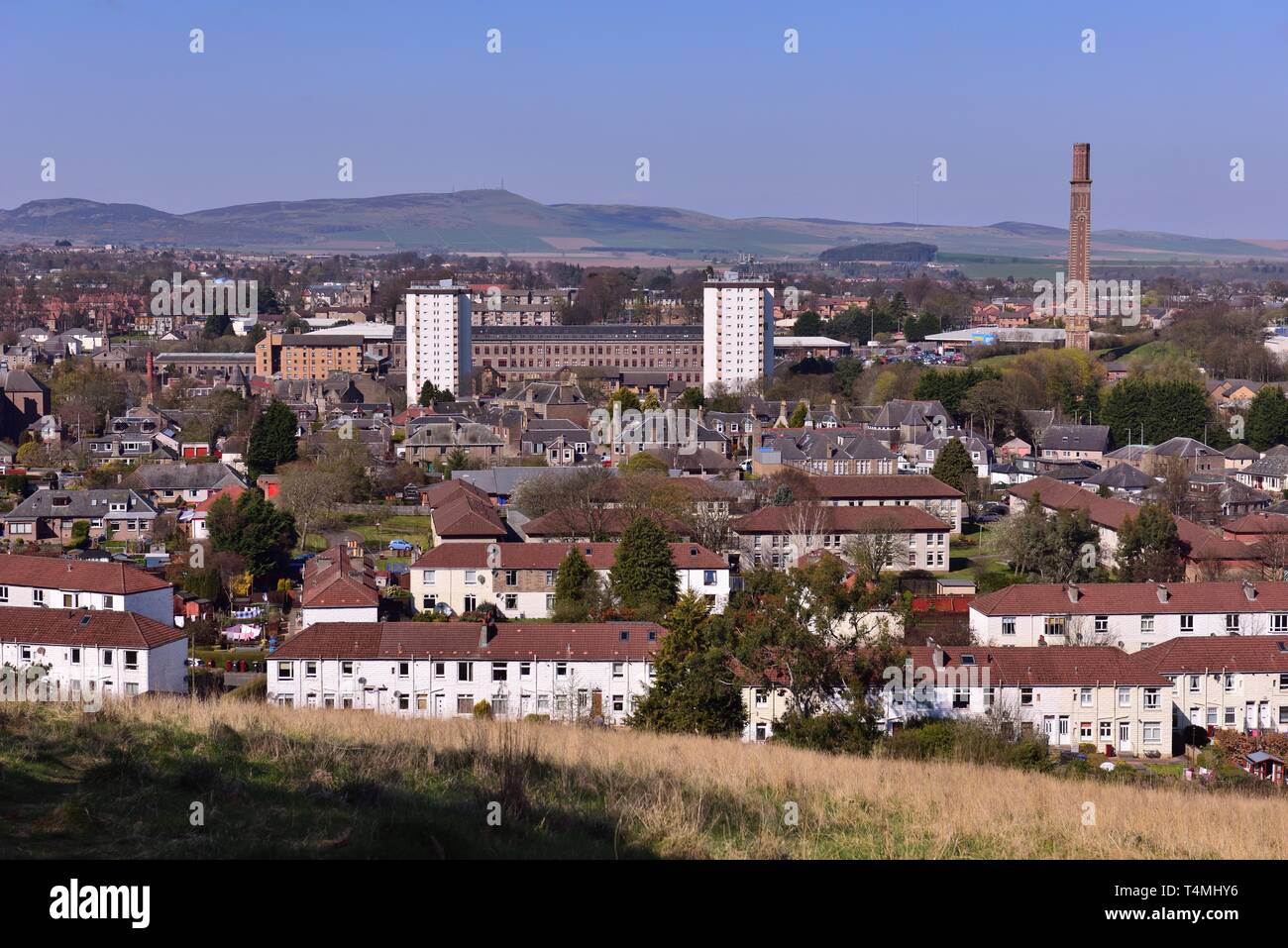 Dundee visto dalla collina Balgay Foto Stock