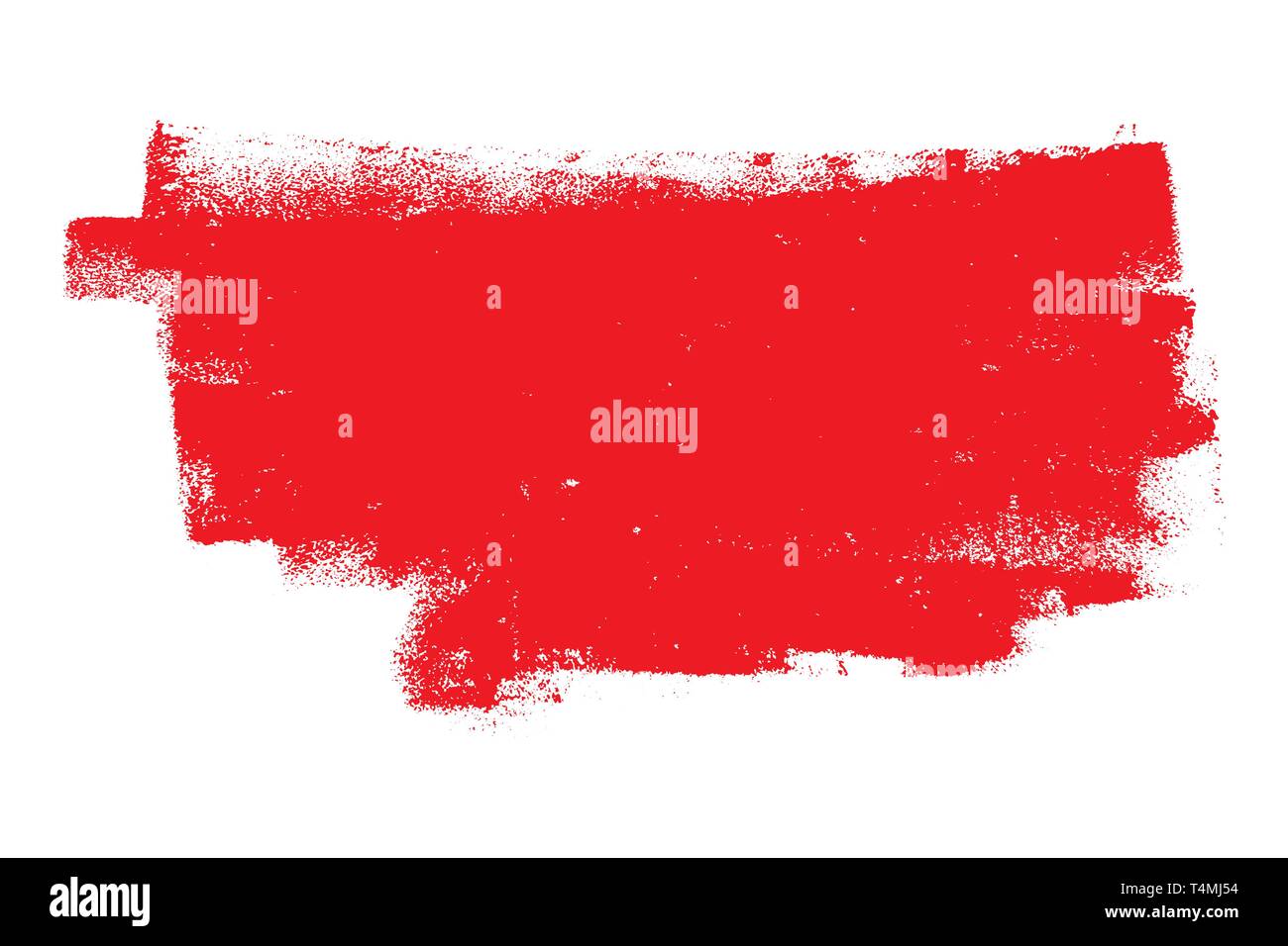 Red Grunge Banner Illustrazione Vettoriale