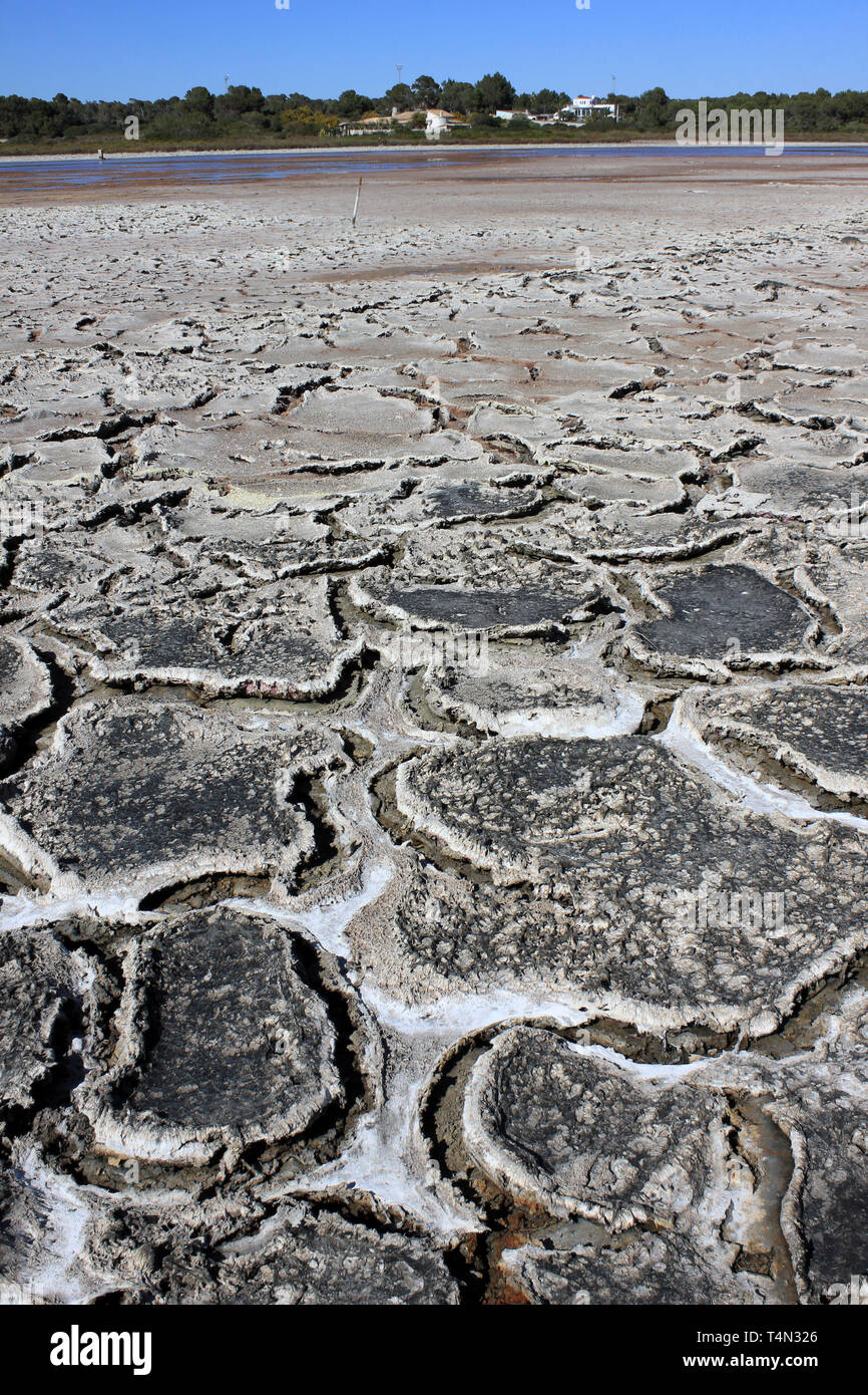 Le saline, Colonia de Sant Jordi, Mallorca Foto Stock