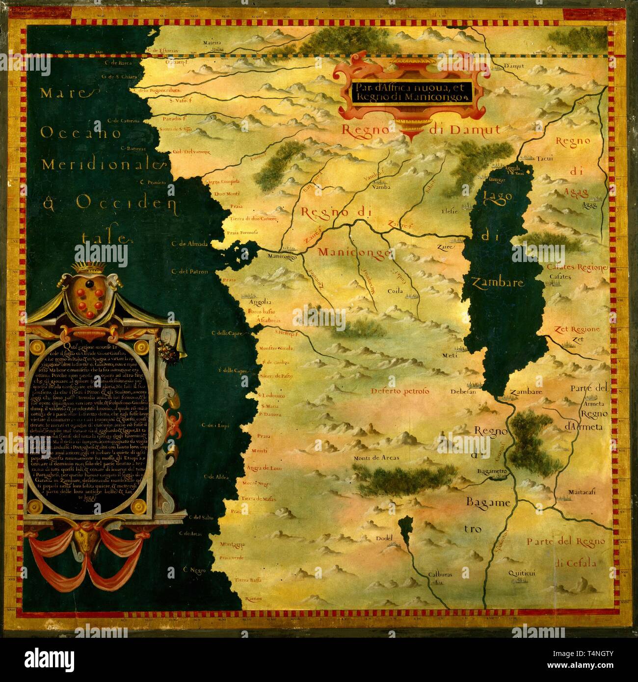 Mappa di Angola 1580 Foto Stock