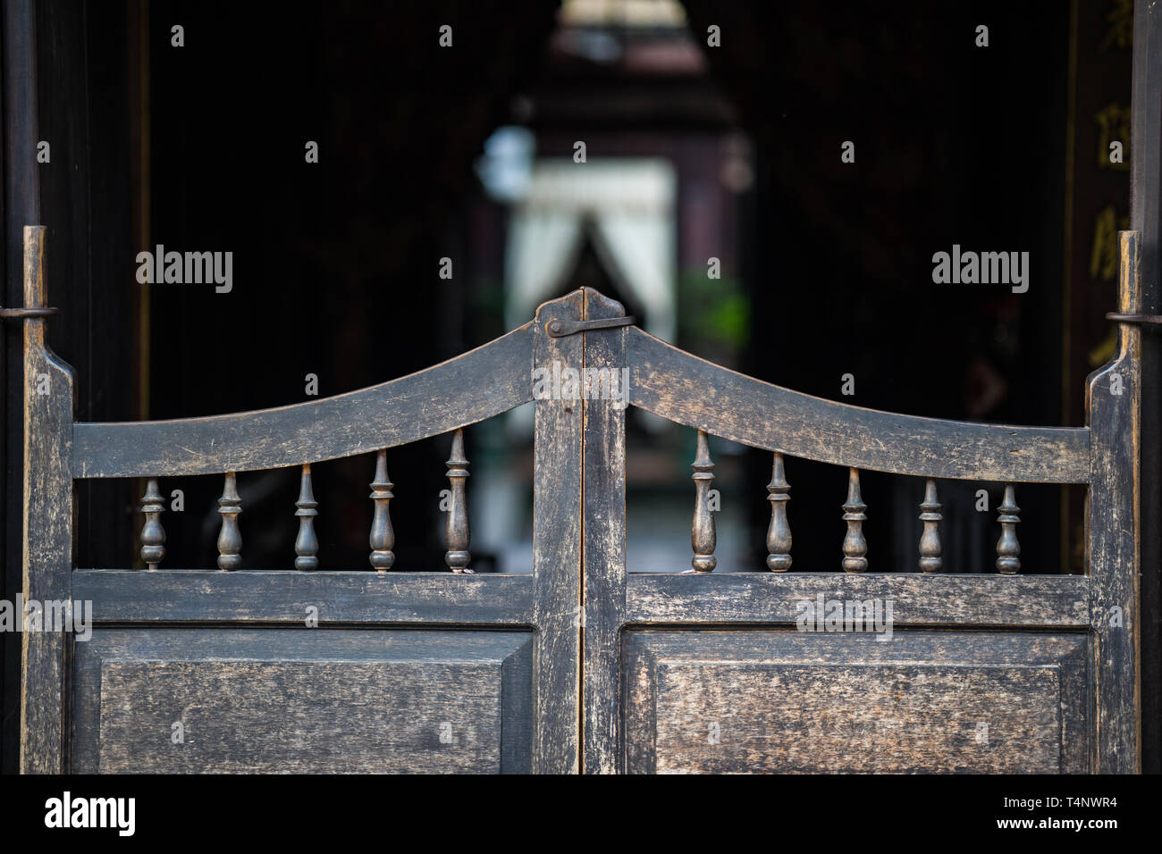 Western retrò porta in legno del vino pub Foto Stock