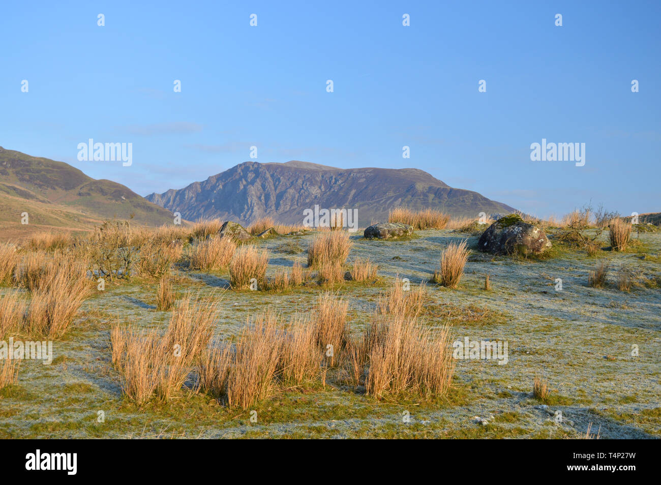 Mynydd Mawr da Llyn Y Gader percorso, Snowdonia Foto Stock