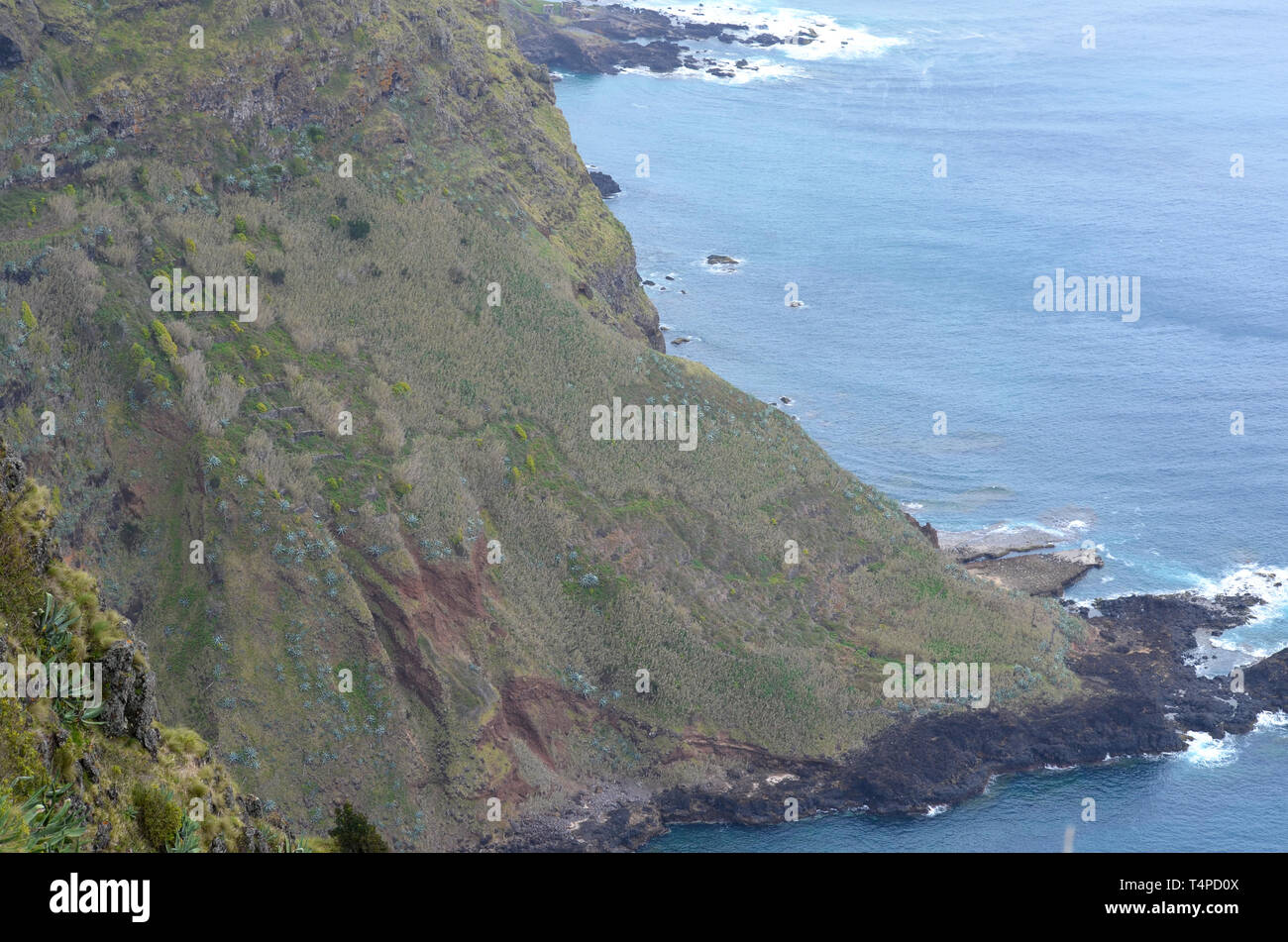 Costiera percorso a piedi in Santa Maria island, Azzorre Foto Stock