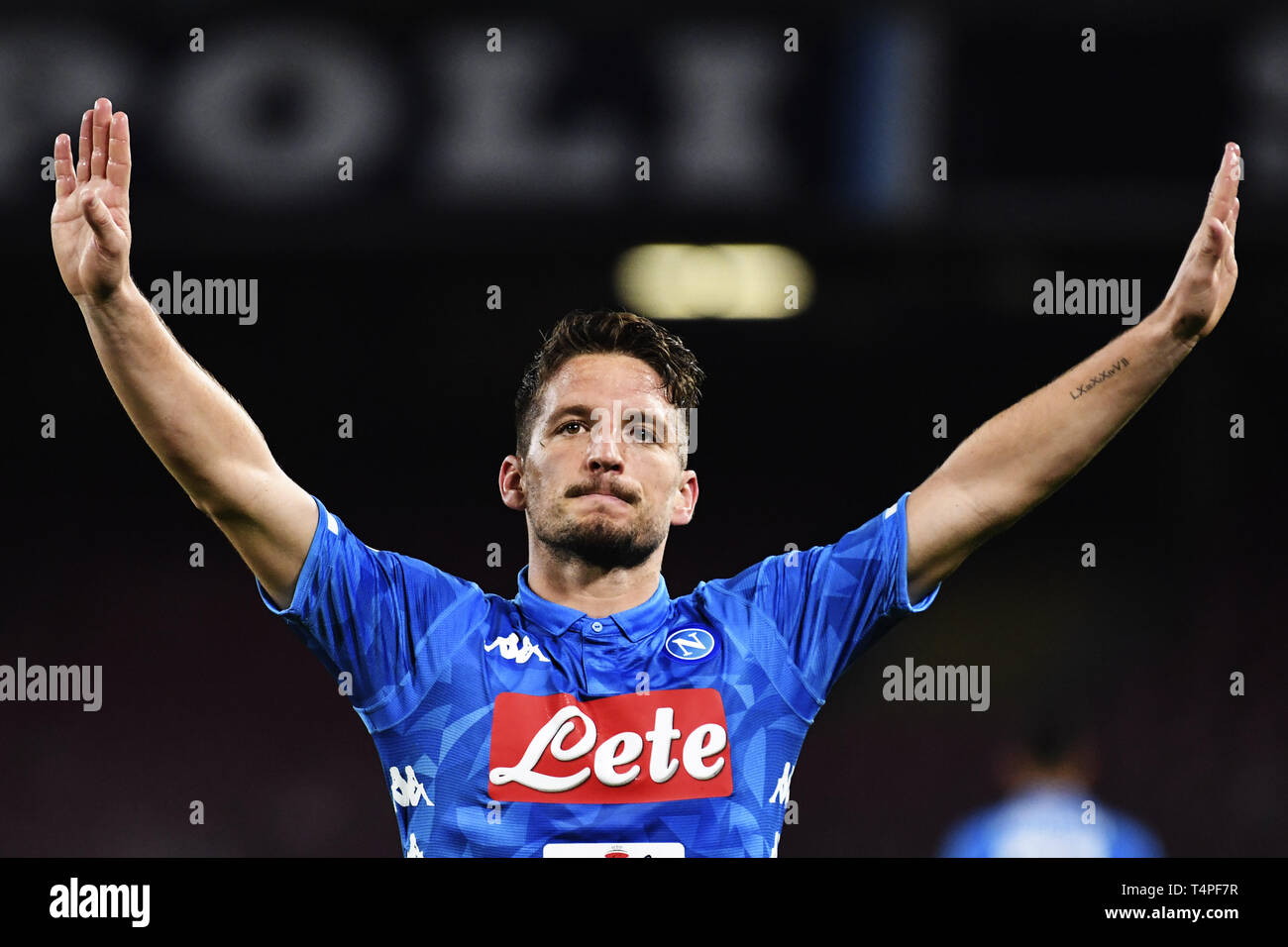 Napoli V Udinese partita di calcio allo Stadio San Paolo di Napoli con: Dries Mertens quando: 17 Mar 2019 Credit: IPA/WENN.com * * disponibile solo per la pubblicazione in UK, USA, Germania, Austria, Svizzera** Foto Stock