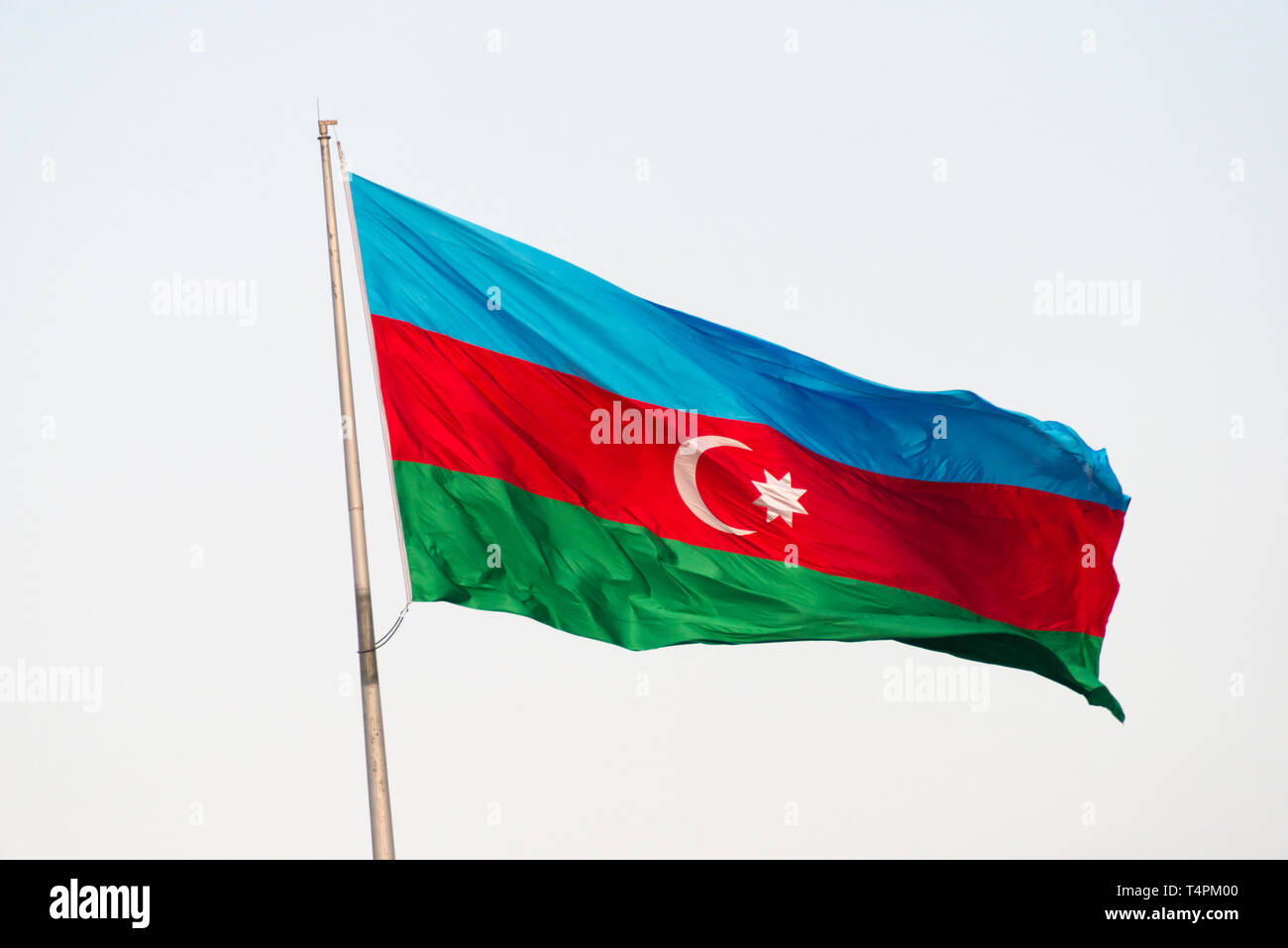 Bandiera nazionale, Baku, Azerbaijan Foto Stock