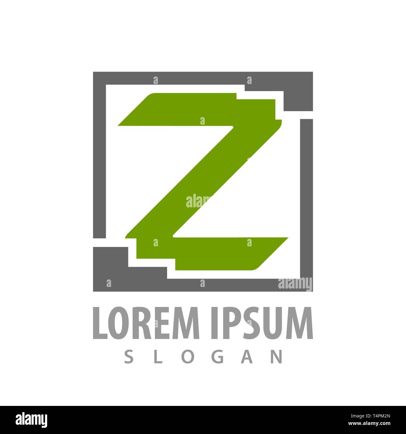 Square lettera Z concept design. Simbolo grafico elemento di modello Illustrazione Vettoriale