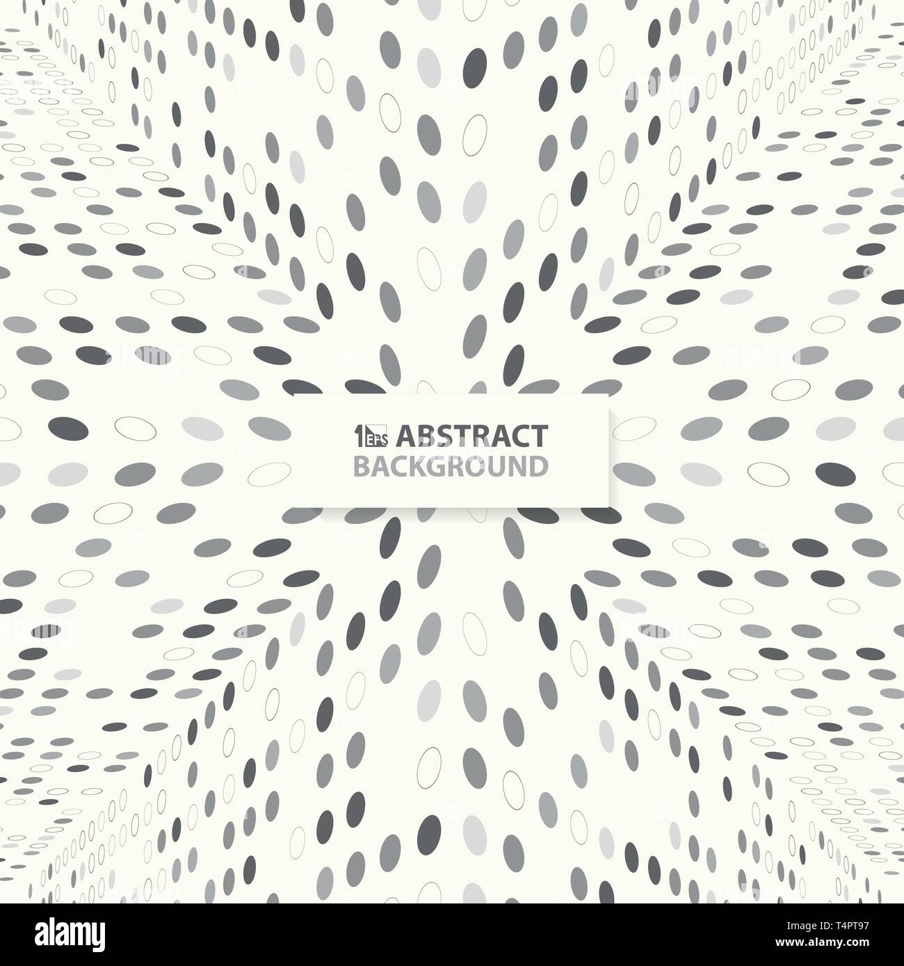 Moderna techno astratta dei puntini grigi design pattern di sfondo in prospettiva. È possibile utilizzare per la progettazione grafica, poster, annuncio, pagina. illustrazione eps vettoriali10 Illustrazione Vettoriale