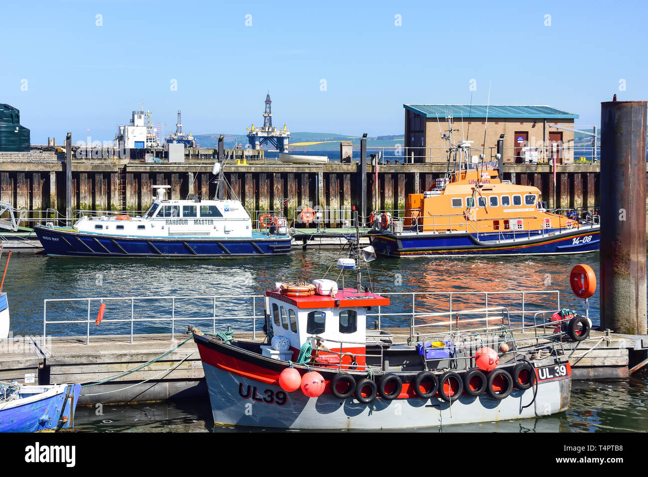 Porto di pesca, Invergordon, Highland, Scotland, Regno Unito Foto Stock
