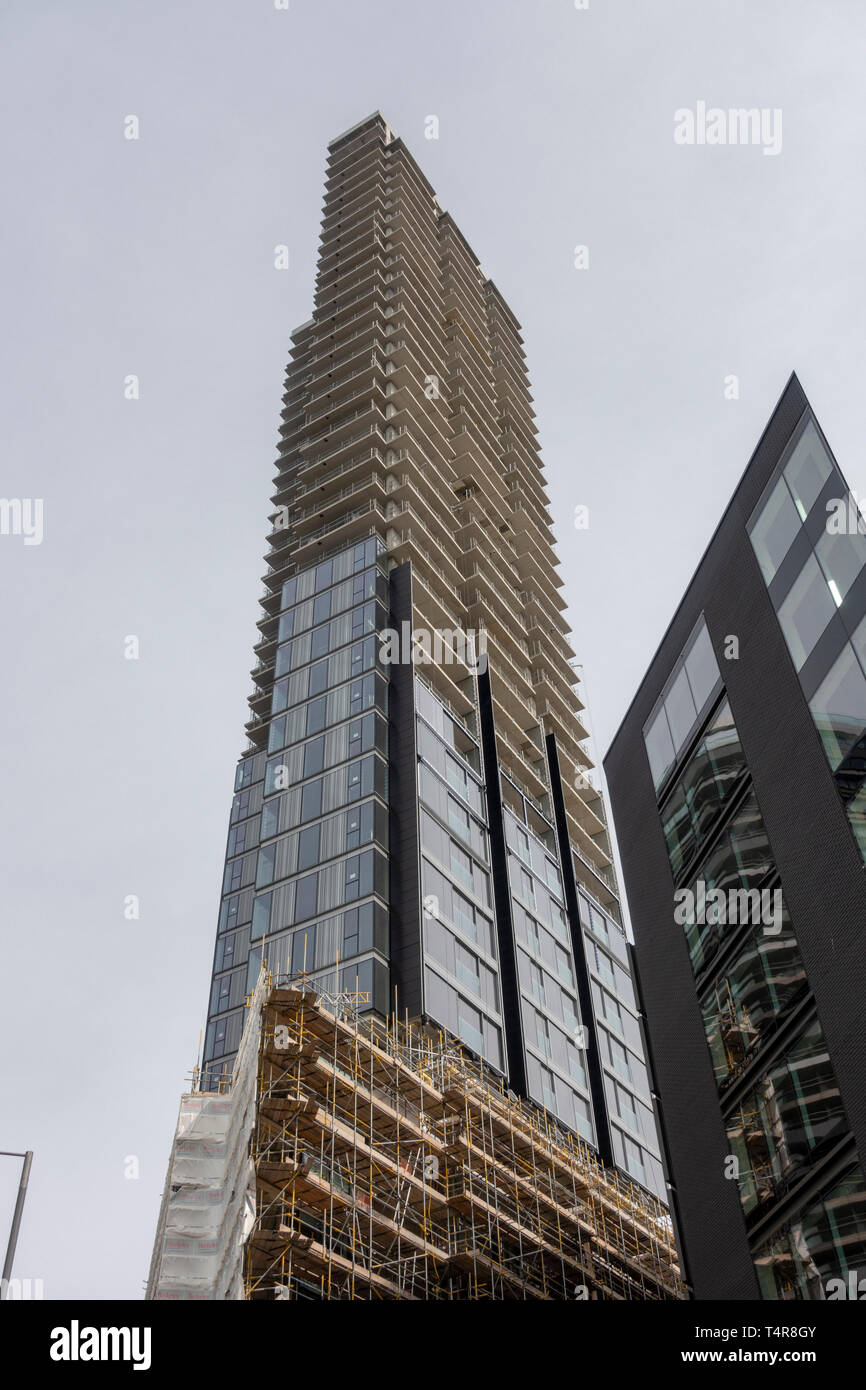 La 250 City Road blocco di appartamenti in costruzione (giugno 2018) Islington, East London, Regno Unito. Foto Stock
