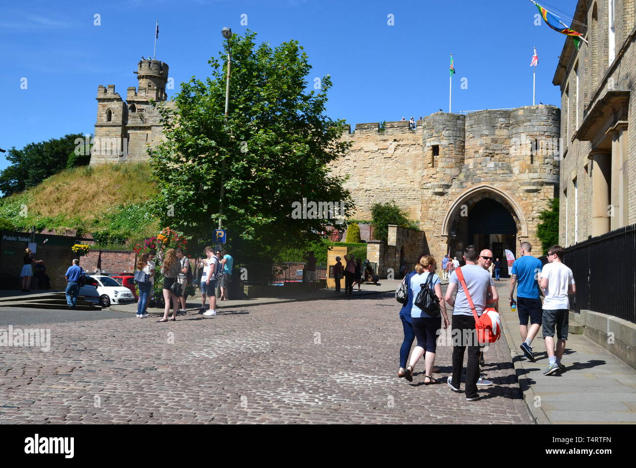 Lincoln Castle e carcere Vittoriano, Lincoln, Lincolnshire, Regno Unito Foto Stock