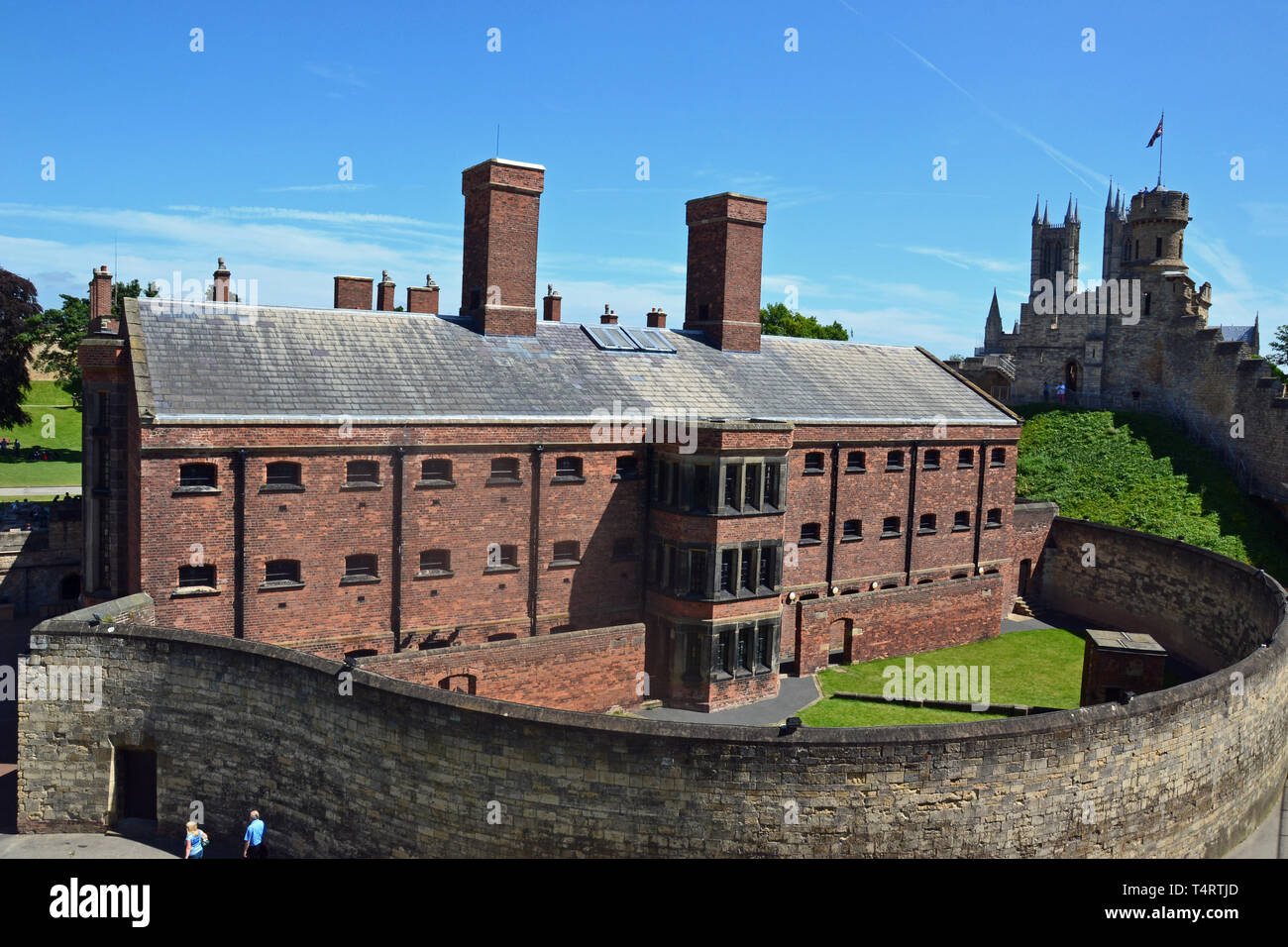 Lincoln Castle e carcere Vittoriano, Lincoln, Lincolnshire, Regno Unito Foto Stock