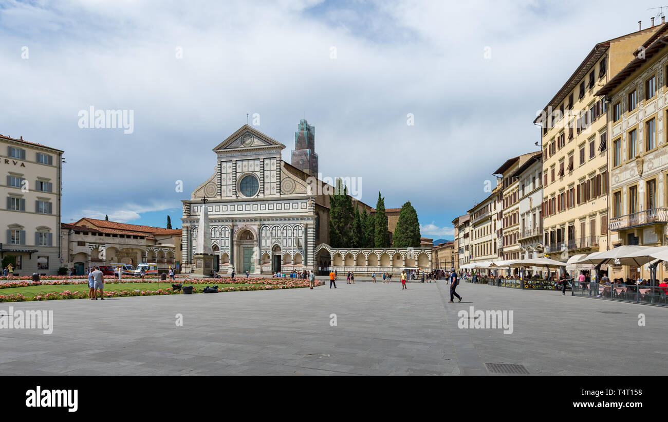 Vista di Firenze, capitale della Toscana, Italia Foto Stock