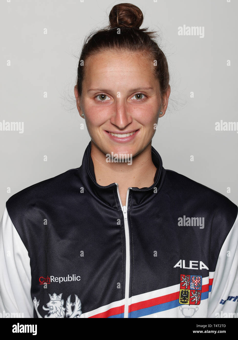 Ceca giocatore di tennis Marketa Vondrousova comporta per il fotografo prima della Repubblica ceca vs Canada Fed Cup concorso di retrocessione, il 18 aprile 2019 Foto Stock