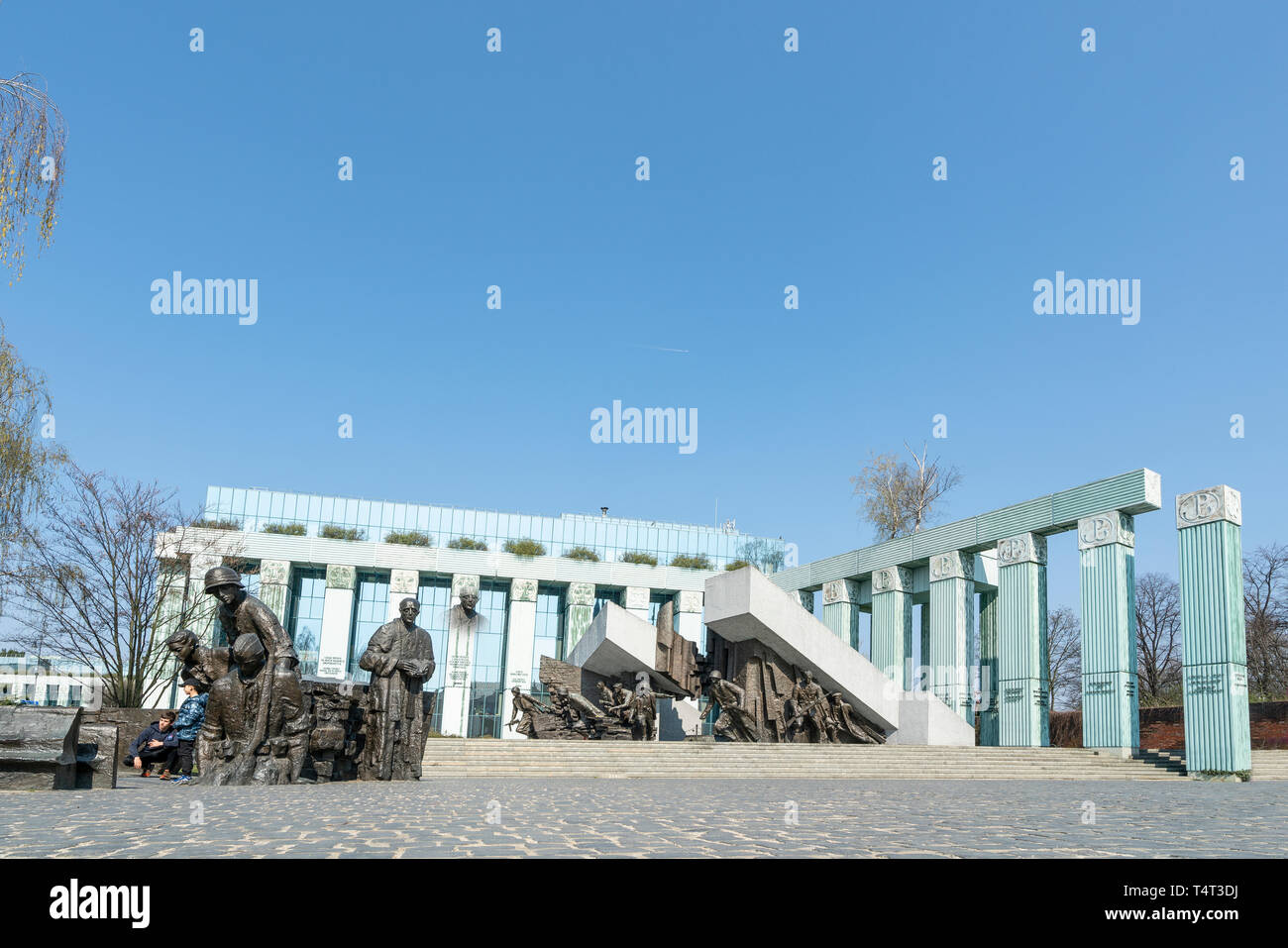 Varsavia, Polonia. Aprile, 2018. vista panoramica del monumento alla insurrezione di Varsavia Foto Stock