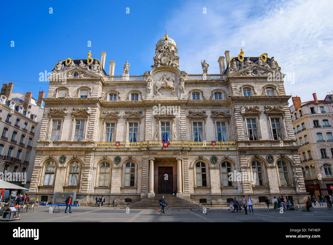 Hôtel de Ville, il municipio a Place des Terreaux a Lione, Francia Foto Stock