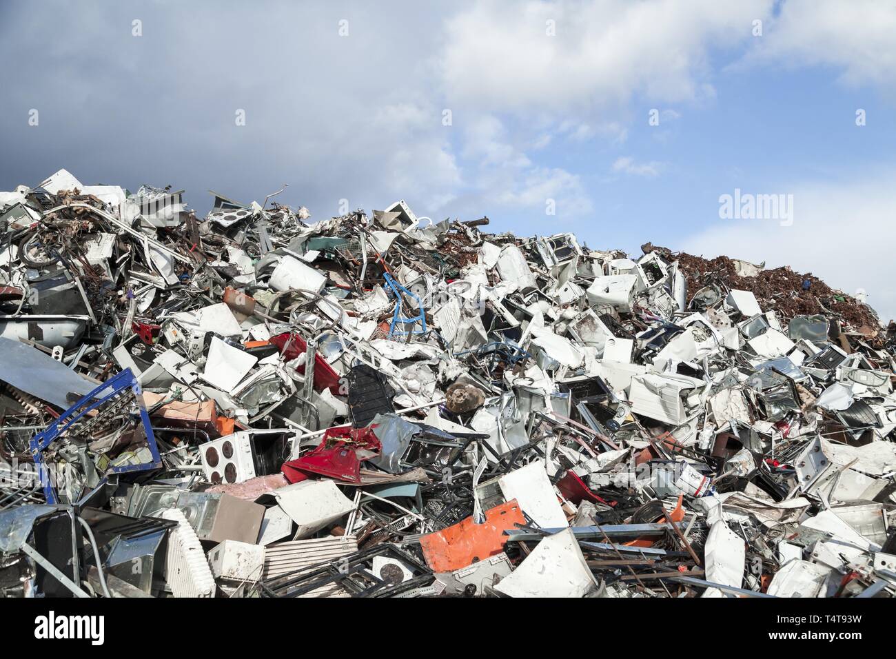 Scrapyard, rottami di metallo Foto Stock