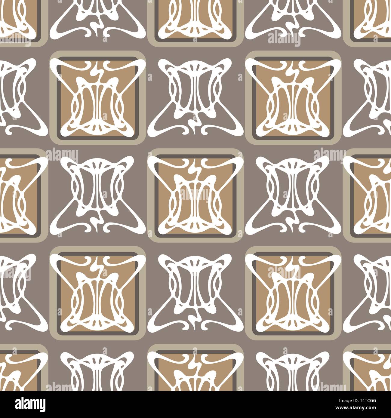 Vettore floreale astratta stile Art Nouveau seamless modello 10 eps Illustrazione Vettoriale