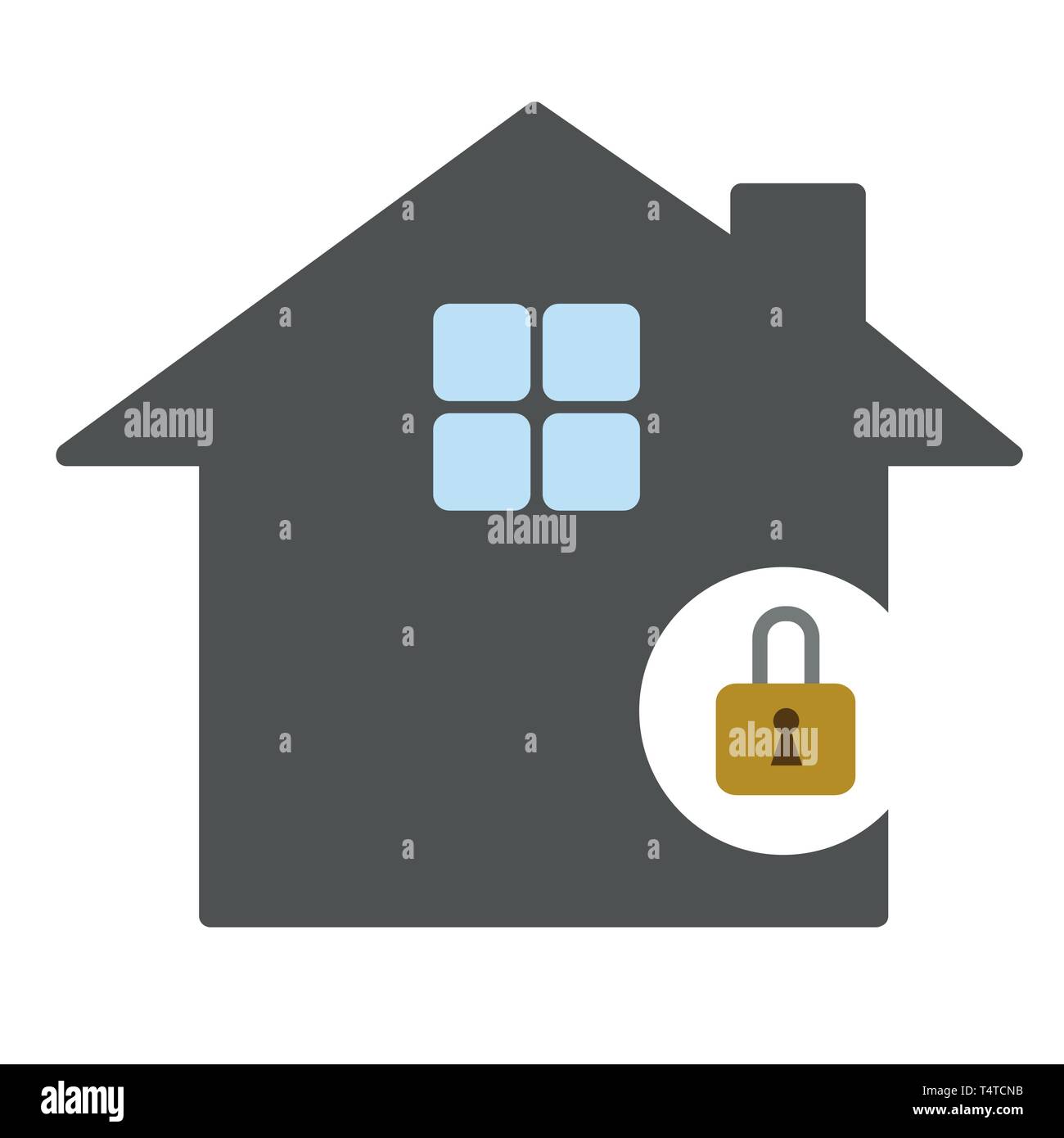 Bloccare la protezione della casa icona del marchio illustrazione vettoriale EPS10 Illustrazione Vettoriale