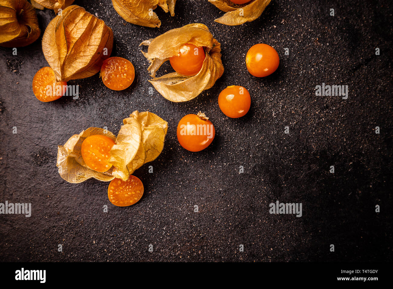 Ribes del capo con calice, spazio per il testo, laici piatta Foto Stock