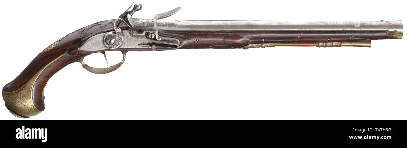 Piccole armi, pistole, flintlock pistol, Tedesco, circa 1730 / 1740, Additional-Rights-Clearance-Info-Not-Available Foto Stock