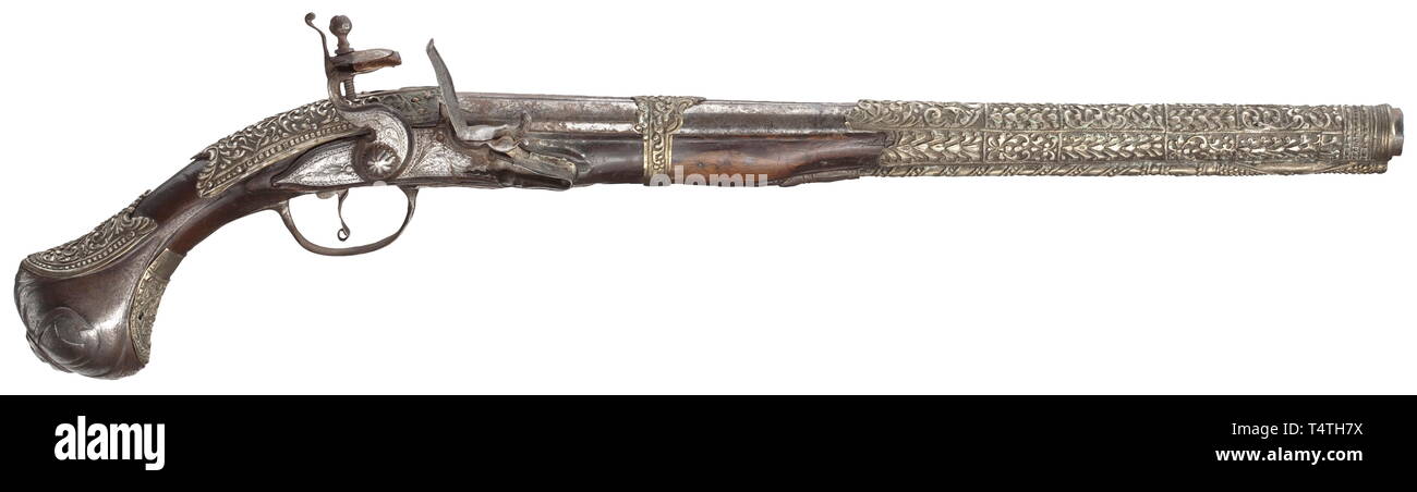 Piccole armi, pistole, flintlock pistola, Impero Ottomano, secolo XIX, Additional-Rights-Clearance-Info-Not-Available Foto Stock