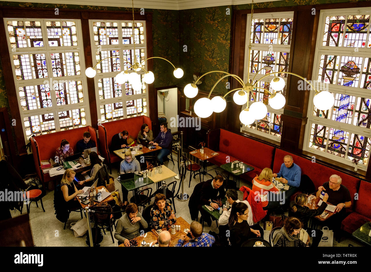 Bewleys Cafe interior, Dublino, Irlanda Foto Stock