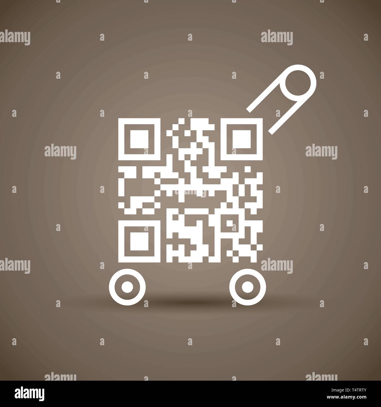 Immagine del carrello qr Illustrazione Vettoriale