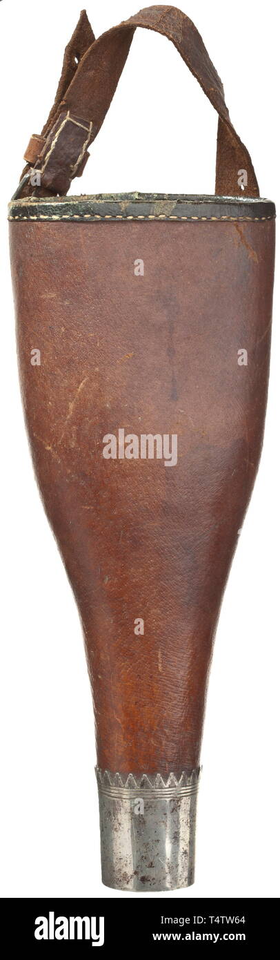 Piccole armi, pistole, custodia foa un flintlock pistola, tedesco o francese del XVIII secolo, Additional-Rights-Clearance-Info-Not-Available Foto Stock