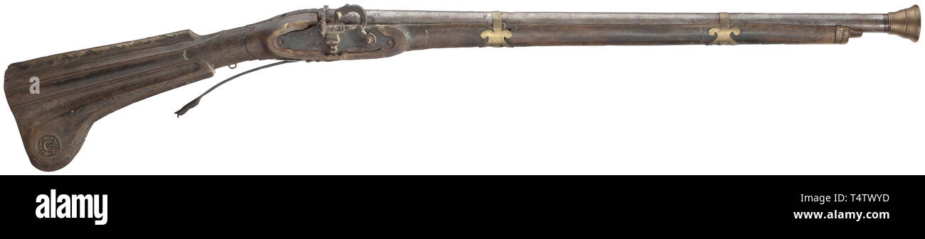 Bracci lunghi, matchlock e wheellock, matchlock archebus, replica in circa 1600 stile, Additional-Rights-Clearance-Info-Not-Available Foto Stock