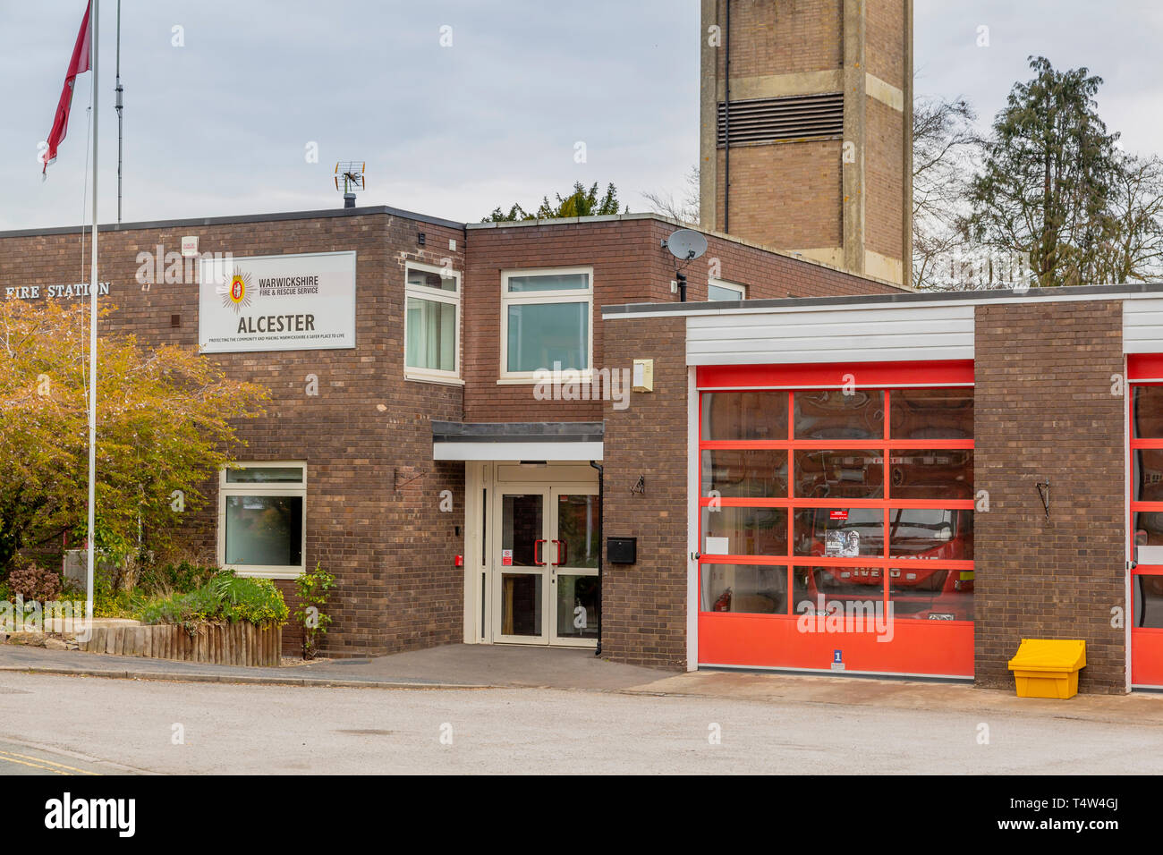 Alcester stazione dei vigili del fuoco a Seggs Lane. Foto Stock