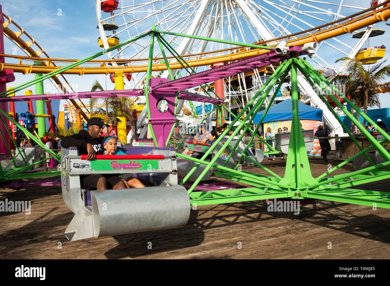 Santa Monica Pier, Santa Monica, Los Angeles, California, Stati Uniti d'America Foto Stock