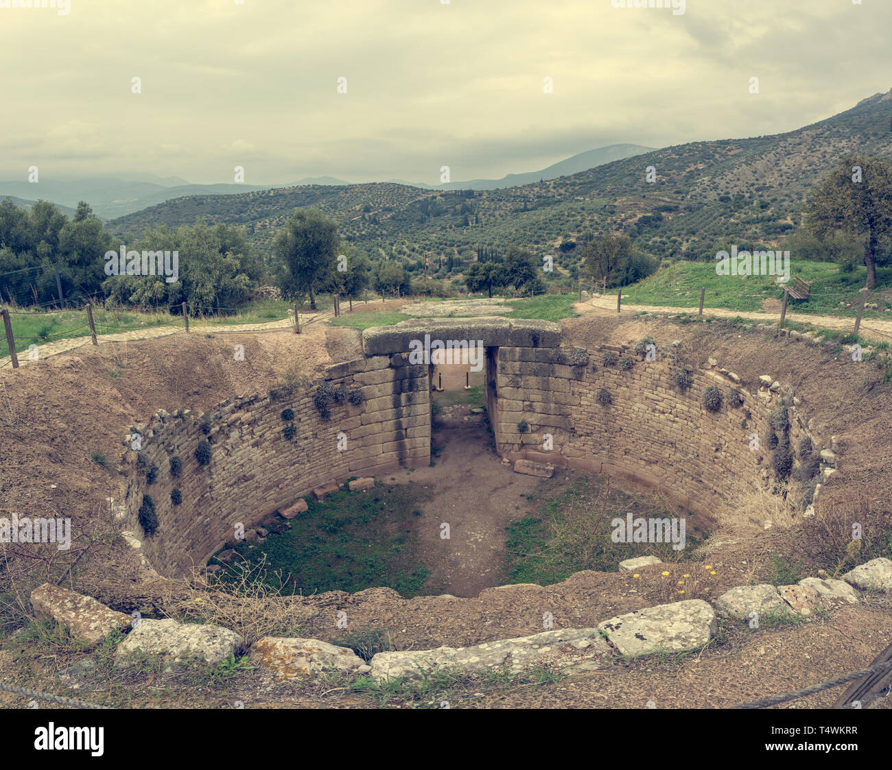 Rovine dell antica Olimpia. Greco sito archeologico. La Grecia Foto Stock