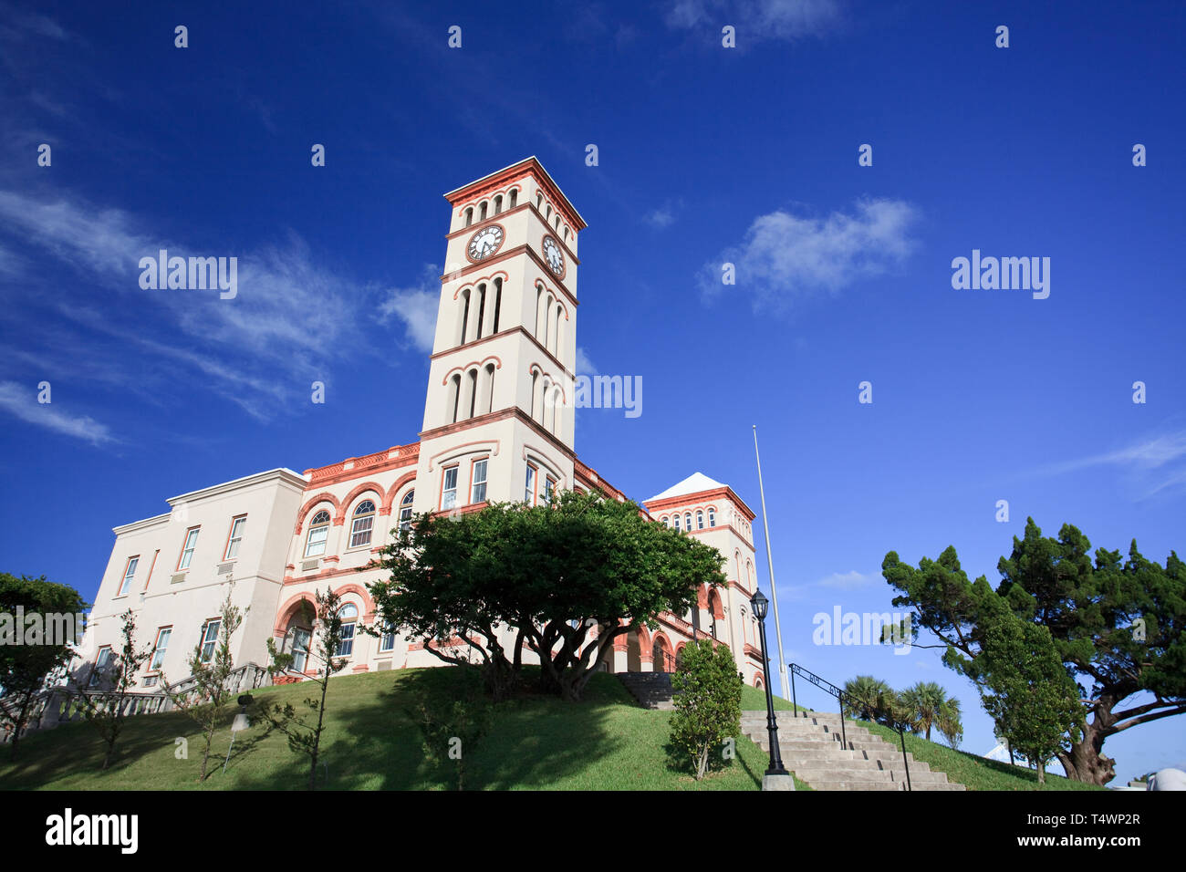 Bermuda, Hamilton, Hamilton il fulcro edili, le sessioni House le camere di Bermuda's 40 stati Casa di assemblaggio e la sua corte suprema Foto Stock