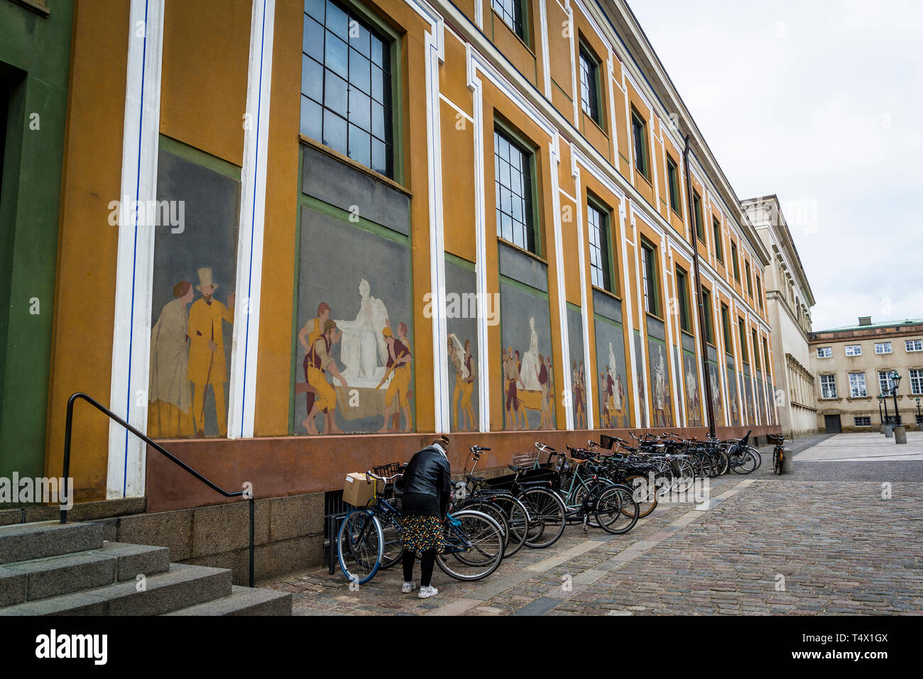 Museo Thorvaldsen, un museo dedicato all'arte danese di neo-classico scultore Bertel Thorvaldsen, Copenhagen, Danimarca Foto Stock