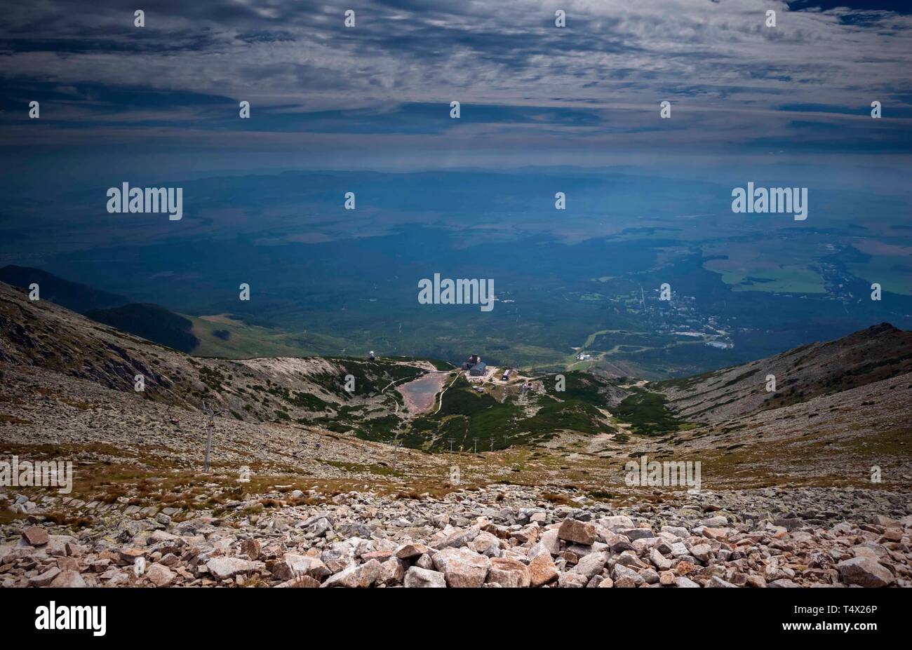 La Sella Lomnic in Alti Tatra Foto Stock