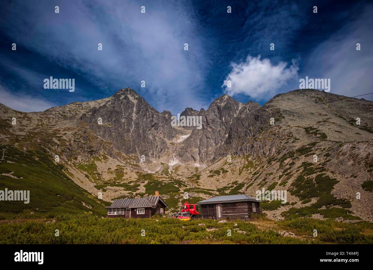 Skalnaté pleso (Rocky lago) in Vysoké Tatry (Monti Tatra) Foto Stock