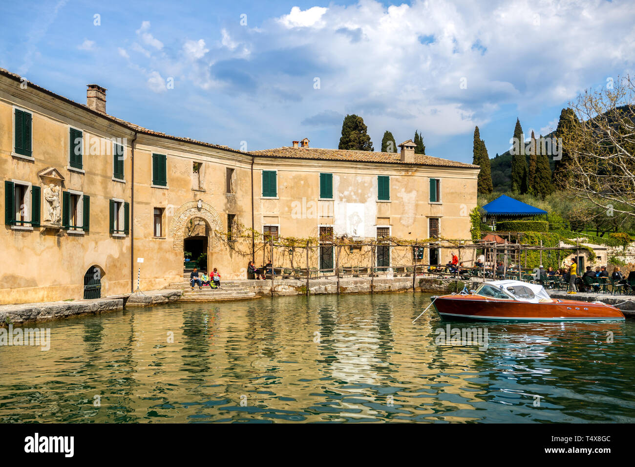 Punta San Vigilio e il Lago di Garda in Italia Foto Stock