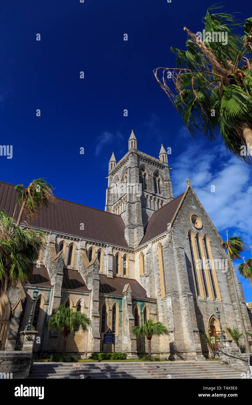 Bermuda, Hamilton, British architettura coloniale, Chiesa della Santissima Trinità Foto Stock