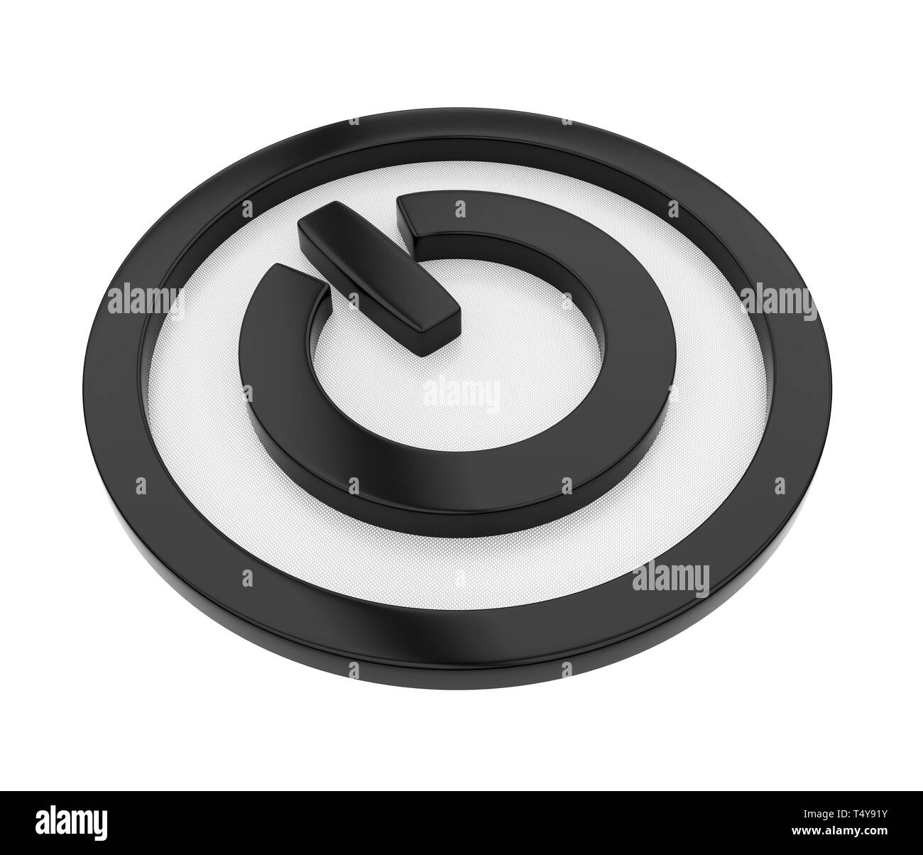 Pulsante di alimentazione isolata di simbolo Foto Stock