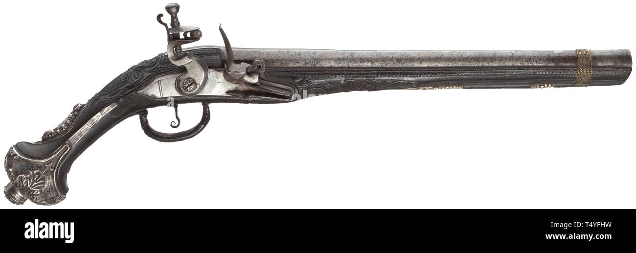 Piccole armi, pistole, flintlock pistola, Impero Ottomano, secolo XIX, Additional-Rights-Clearance-Info-Not-Available Foto Stock