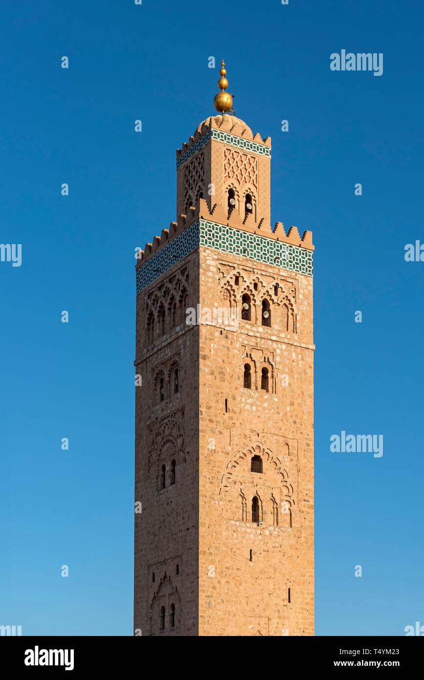 La Moschea di Koutoubia, Marrakech Foto Stock