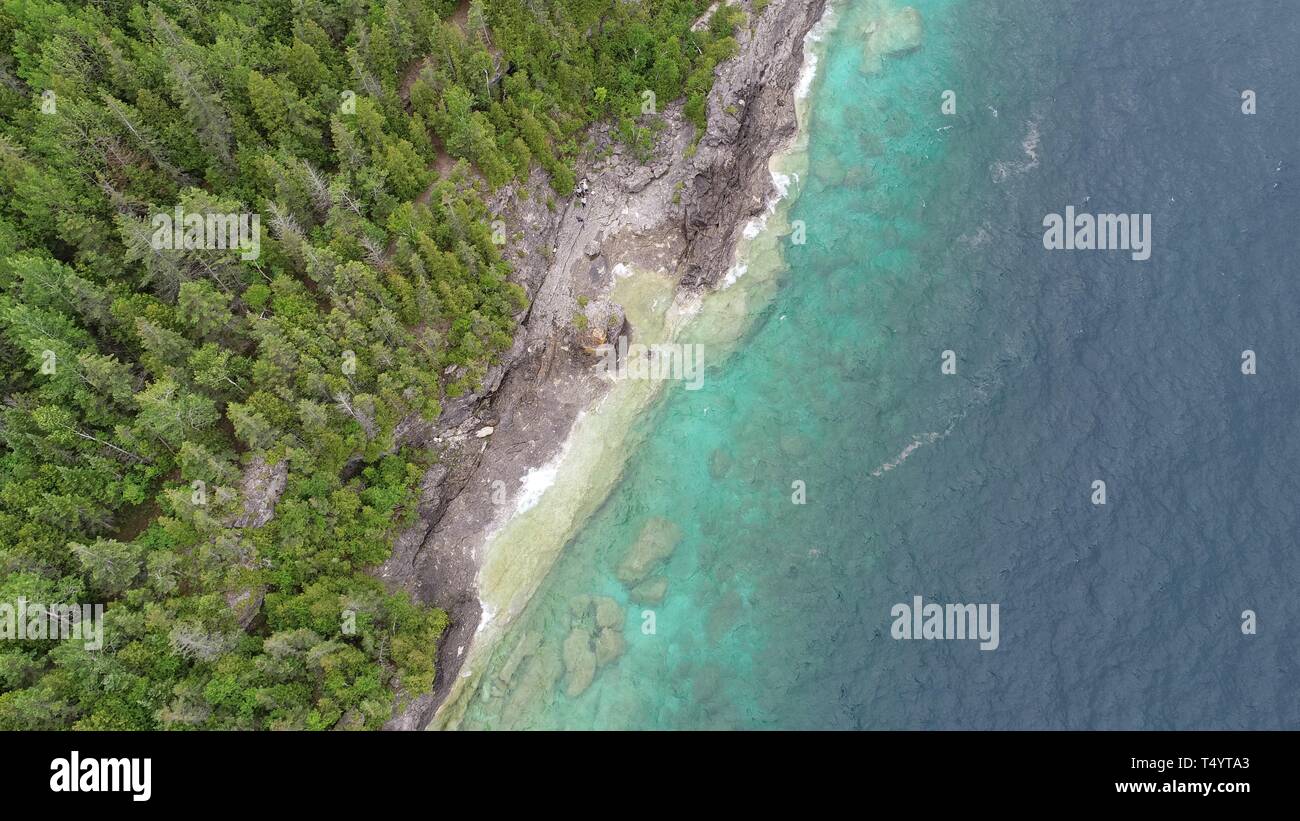 Bellissima Penisola di Bruce Park in Canada drone fotografia Foto Stock