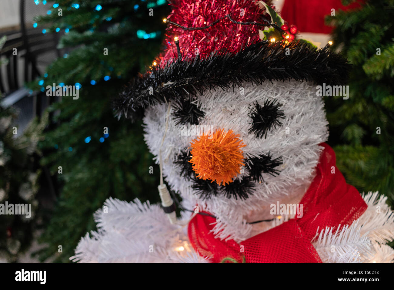 Pupazzo di neve decorazione di Natale Foto Stock